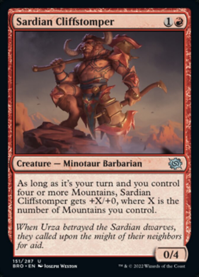 Sardian Cliffstomper [The Brothers' War] Magic: The Gathering