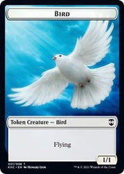 Bird // Spirit Double-Sided Token [Kaldheim Commander Tokens] Magic: The Gathering