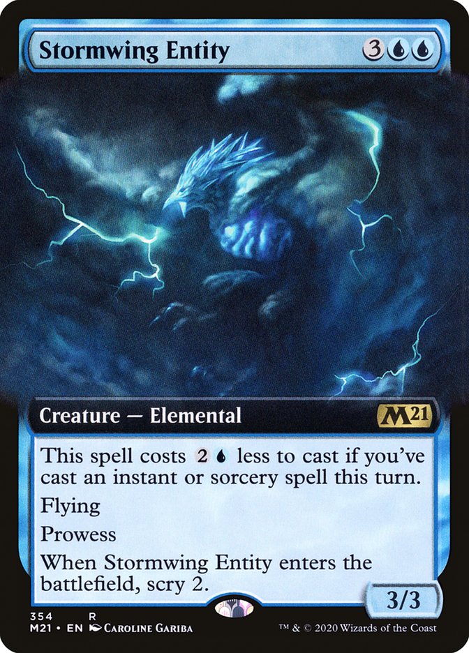 Stormwing Entity (Extended Art) [Core Set 2021] Magic: The Gathering