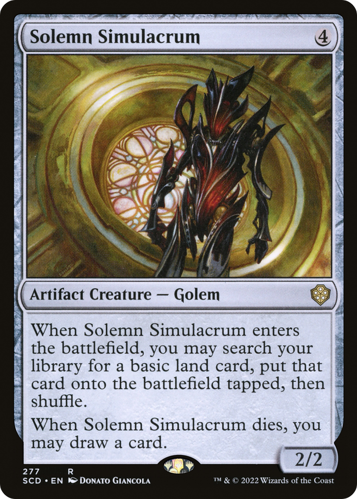 Solemn Simulacrum [Starter Commander Decks] Magic: The Gathering