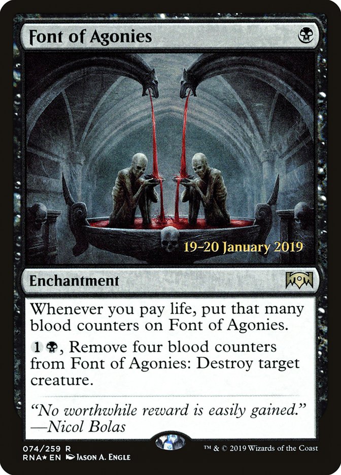 Font of Agonies [Ravnica Allegiance Prerelease Promos] Magic: The Gathering
