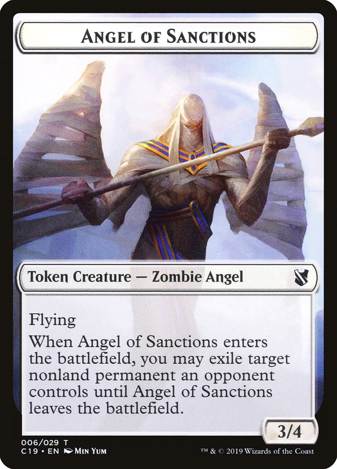 Angel of Sanctions Token [Commander 2019 Tokens] Magic: The Gathering