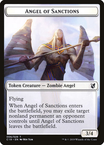Angel of Sanctions Token [Commander 2019 Tokens] Magic: The Gathering