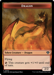 Servo // Dragon (0020) Double-Sided Token [Commander Masters Tokens] Magic: The Gathering