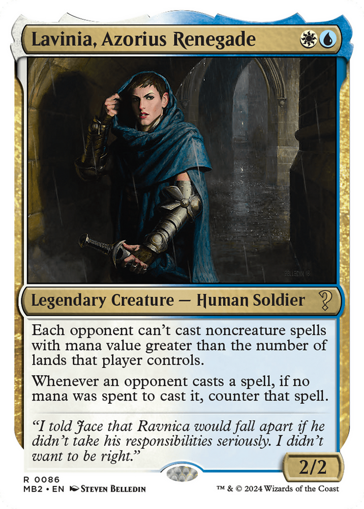 Lavinia, Azorius Renegade (White Border) [Mystery Booster 2] Magic: The Gathering