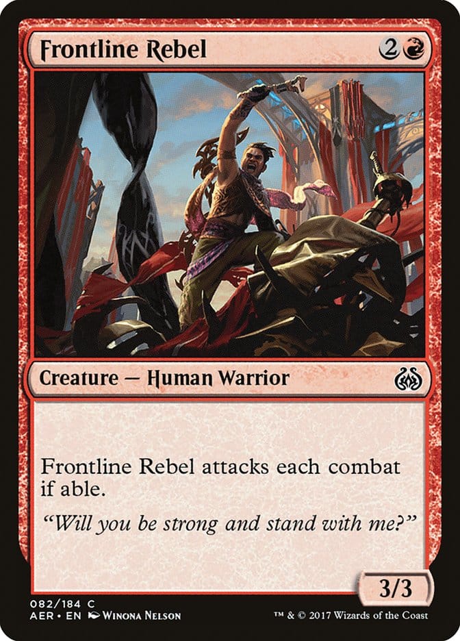 Frontline Rebel [Aether Revolt] Magic: The Gathering