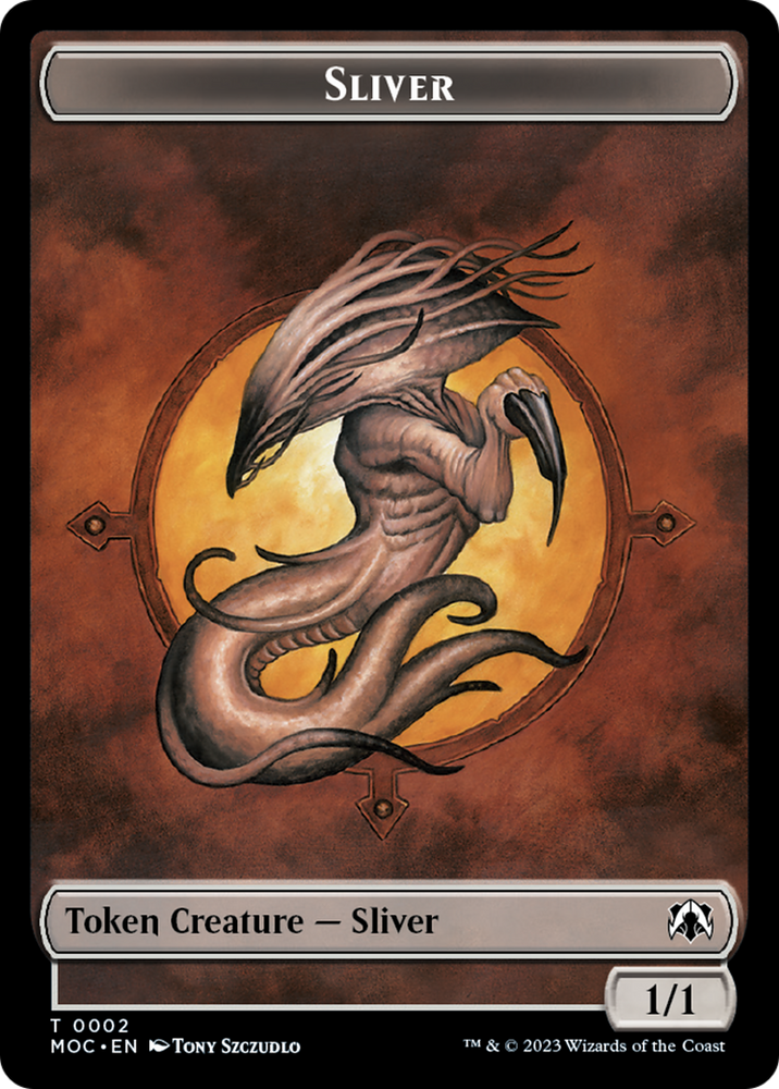 Goblin // Sliver Double-Sided Token [March of the Machine Commander Tokens] Magic: The Gathering