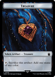 Fish // Treasure (0029) Double-Sided Token [Doctor Who Tokens] Magic: The Gathering