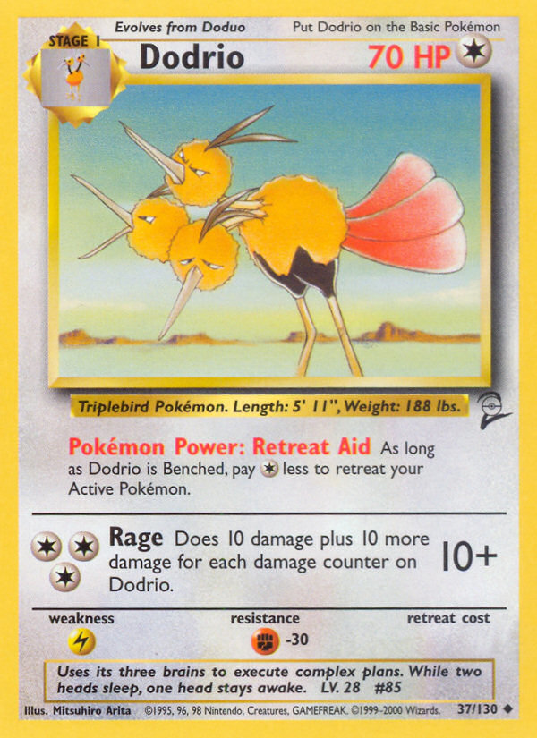Dodrio (37/130) [Base Set 2] Pokémon