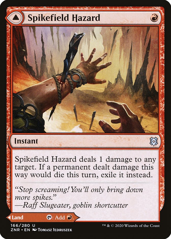 Spikefield Hazard // Spikefield Cave [Zendikar Rising] Magic: The Gathering