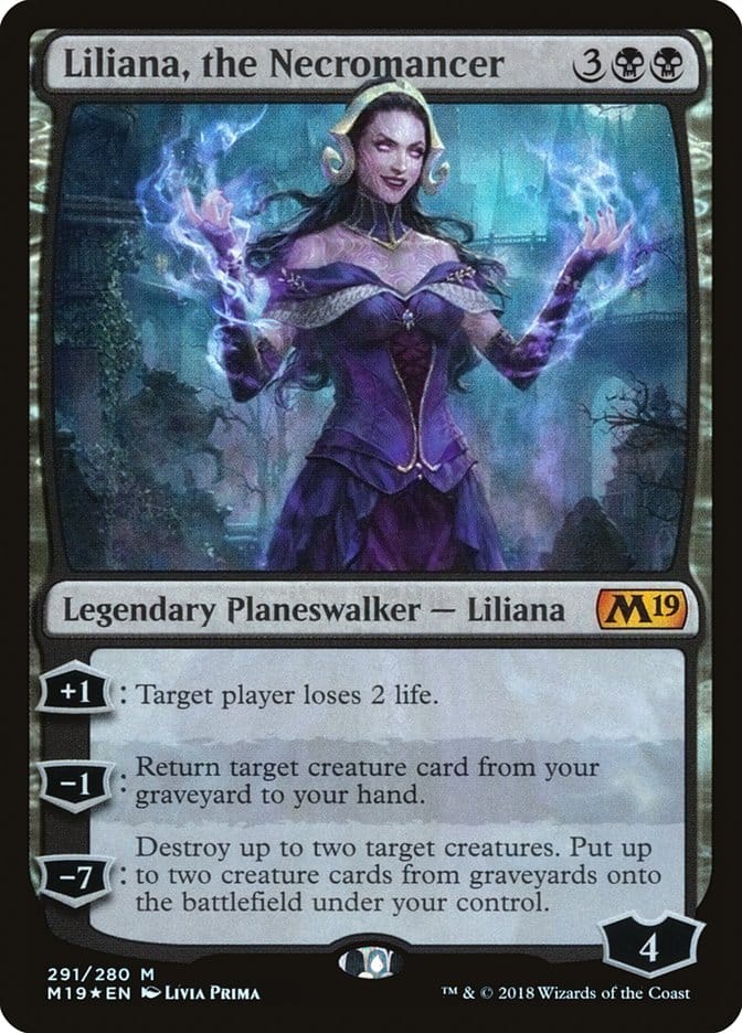 Liliana, the Necromancer [Core Set 2019] Magic: The Gathering
