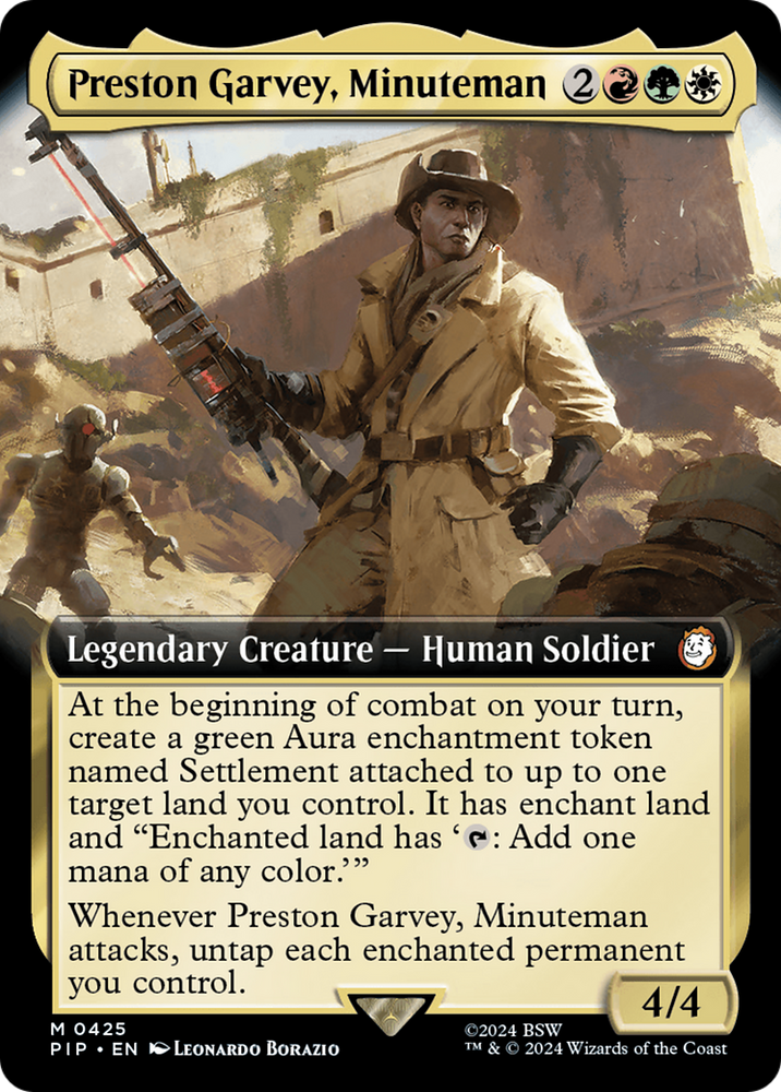 Preston Garvey, Minuteman (Extended Art) [Fallout] Magic: The Gathering