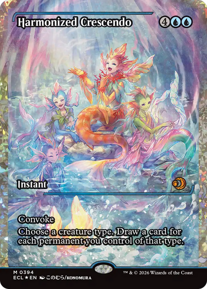 Harmonized Crescendo (0394) (Showcase) (Fracture Foil) [Lorwyn Eclipsed] Magic: The Gathering