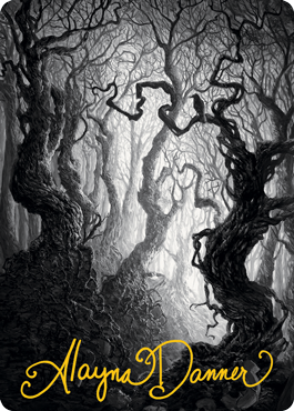 Forest 2 Art Card (Gold-Stamped Signature) [Innistrad: Midnight Hunt Art Series] Magic: The Gathering