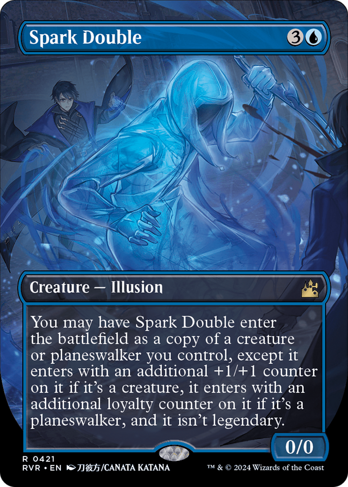 Spark Double (Anime Borderless) [Ravnica Remastered] Magic: The Gathering