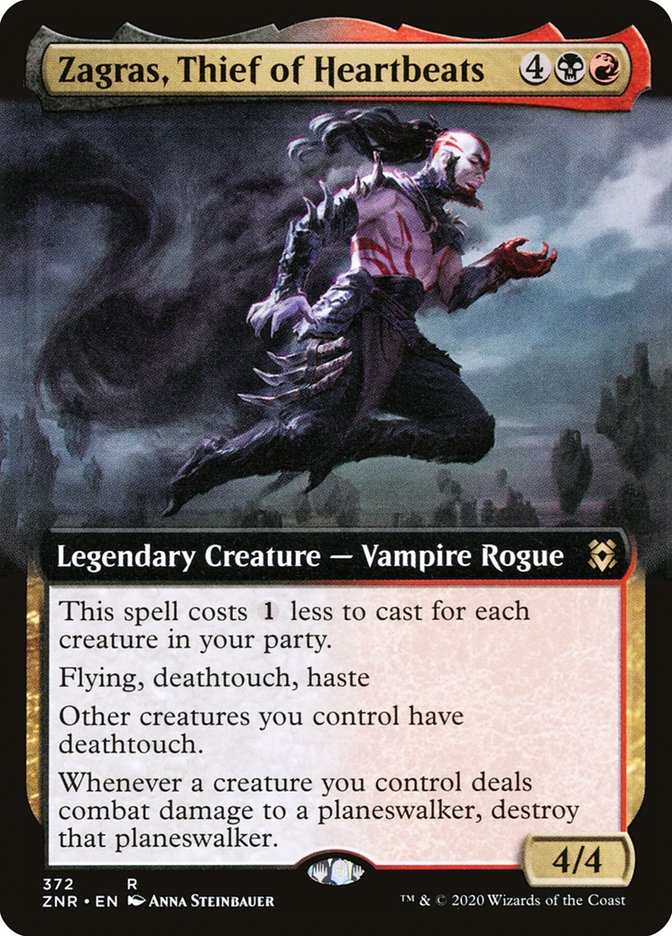 Zagras, Thief of Heartbeats (Extended Art) [Zendikar Rising] Magic: The Gathering