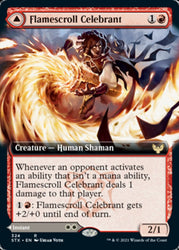 Flamescroll Celebrant // Revel in Silence (Extended Art) [Strixhaven: School of Mages] Magic: The Gathering