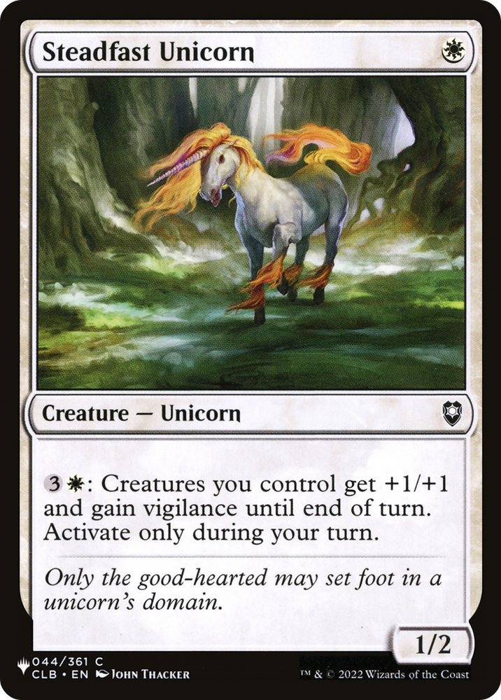 Steadfast Unicorn [The List] Magic: The Gathering