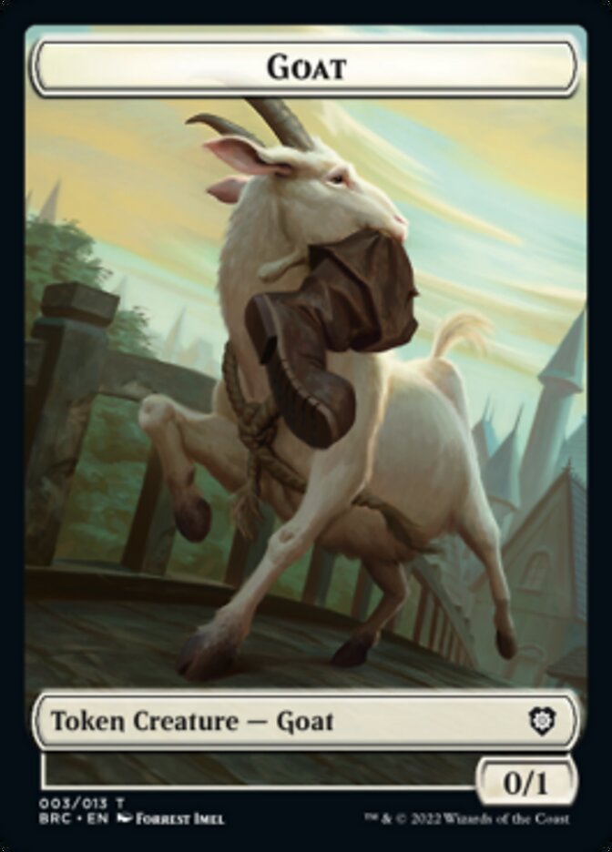 Construct (008) // Goat Double-Sided Token [The Brothers' War Commander Tokens] Magic: The Gathering