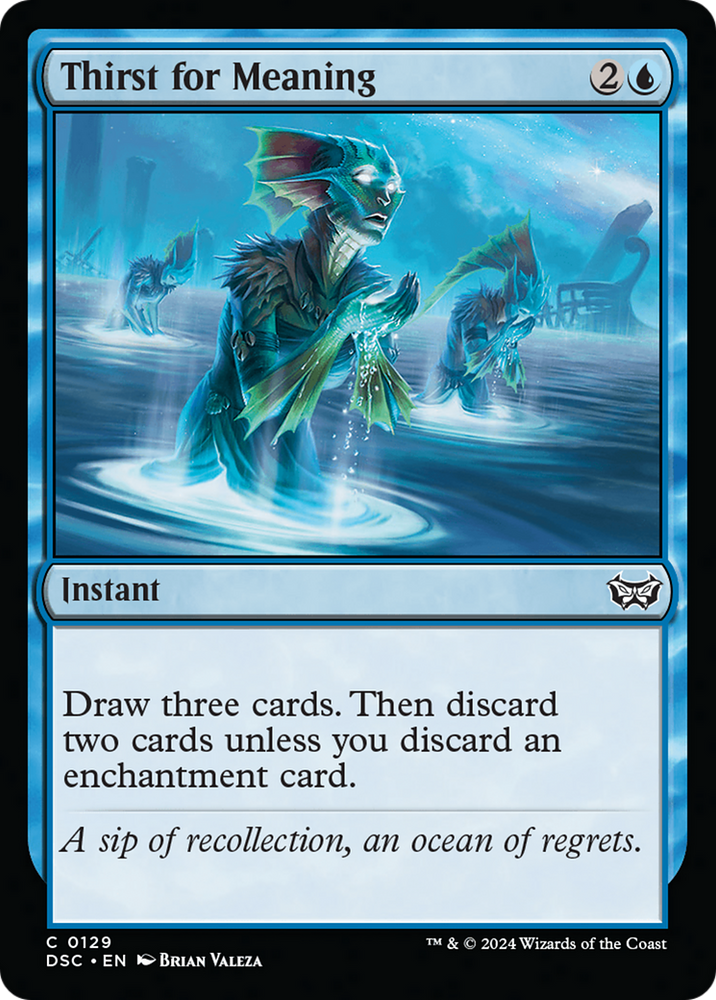 Thirst for Meaning [Duskmourn: House of Horror Commander] Magic: The Gathering