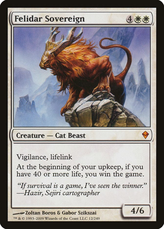 Felidar Sovereign [Zendikar] Magic: The Gathering