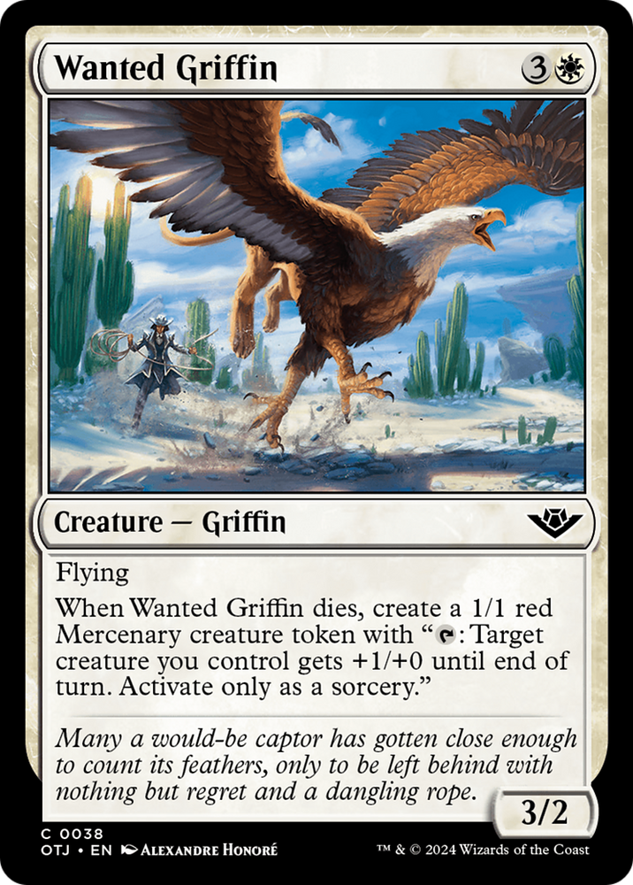 Wanted Griffin [Outlaws of Thunder Junction] Magic: The Gathering