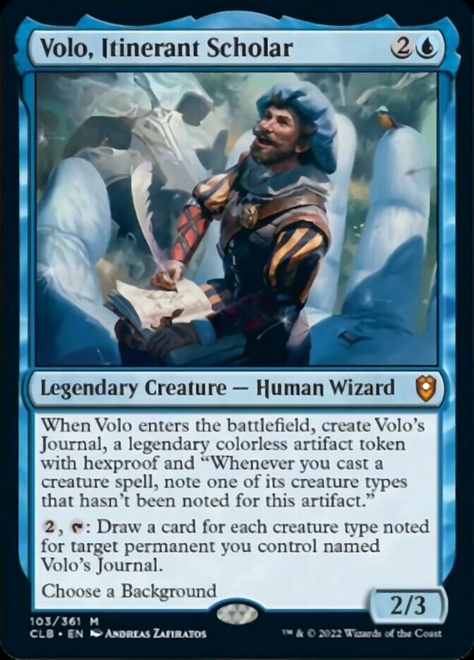 Volo, Itinerant Scholar [Commander Legends: Battle for Baldur's Gate] Magic: The Gathering