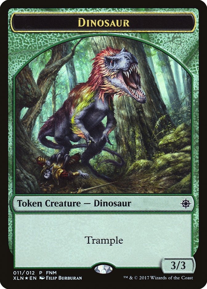 Dinosaur // Treasure Double-Sided Token [Friday Night Magic 2017] Magic: The Gathering