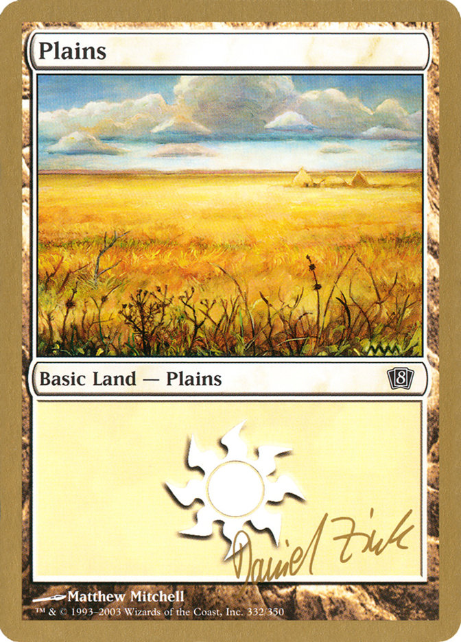 Plains (dz332) (Daniel Zink) [World Championship Decks 2003] Magic: The Gathering