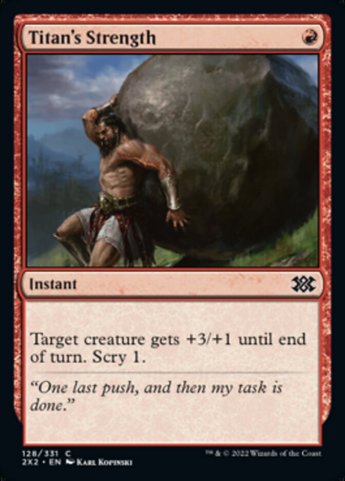 Titan's Strength [Double Masters 2022] Magic: The Gathering