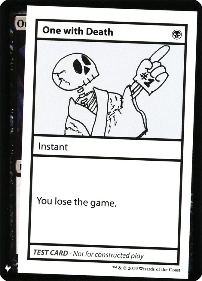 One with Death [Mystery Booster Playtest Cards] Magic: The Gathering