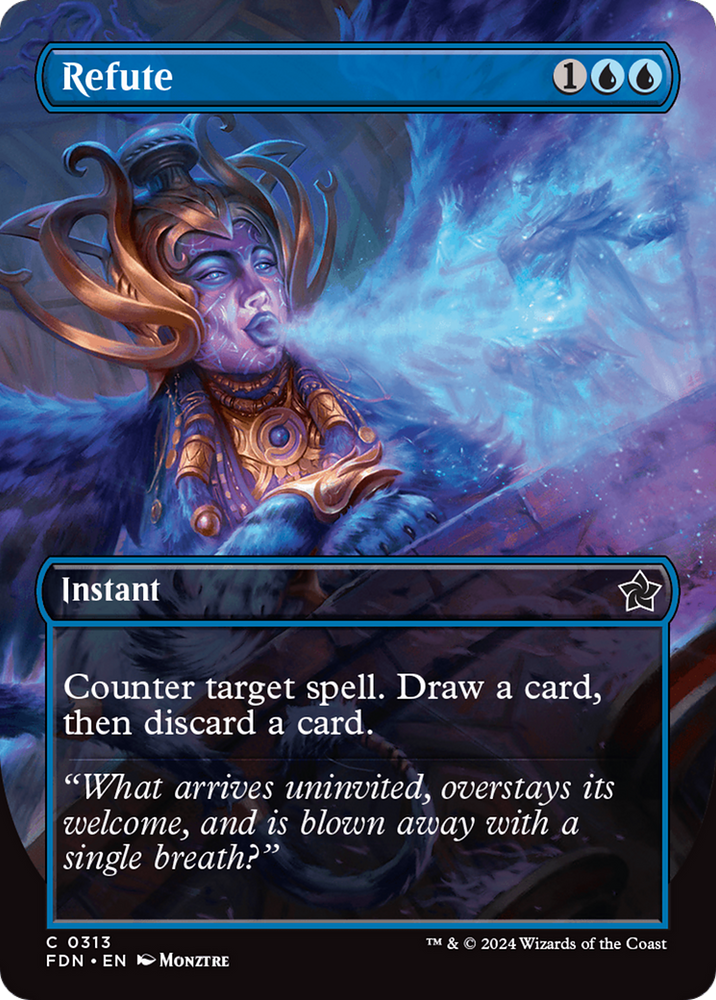 Refute (Borderless) [Foundations] Magic: The Gathering
