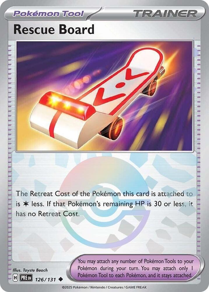 Rescue Board (126/131) (Poke Ball Pattern) [Scarlet & Violet: Prismatic Evolutions] - Pokemon Cards For Your TCG Needs!