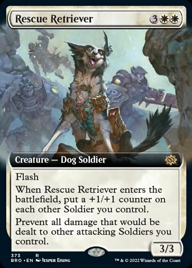 Rescue Retriever (Extended Art) [The Brothers' War] Magic: The Gathering
