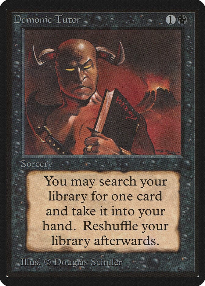 Demonic Tutor [Beta Edition] Magic: The Gathering