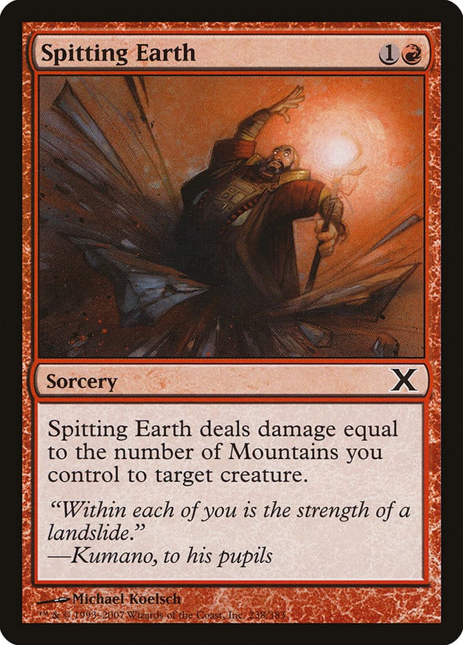 Spitting Earth [Tenth Edition] Magic: The Gathering
