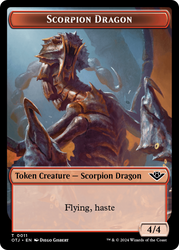 Treasure // Scorpion Dragon Double-Sided Token [Outlaws of Thunder Junction Tokens] Magic: The Gathering