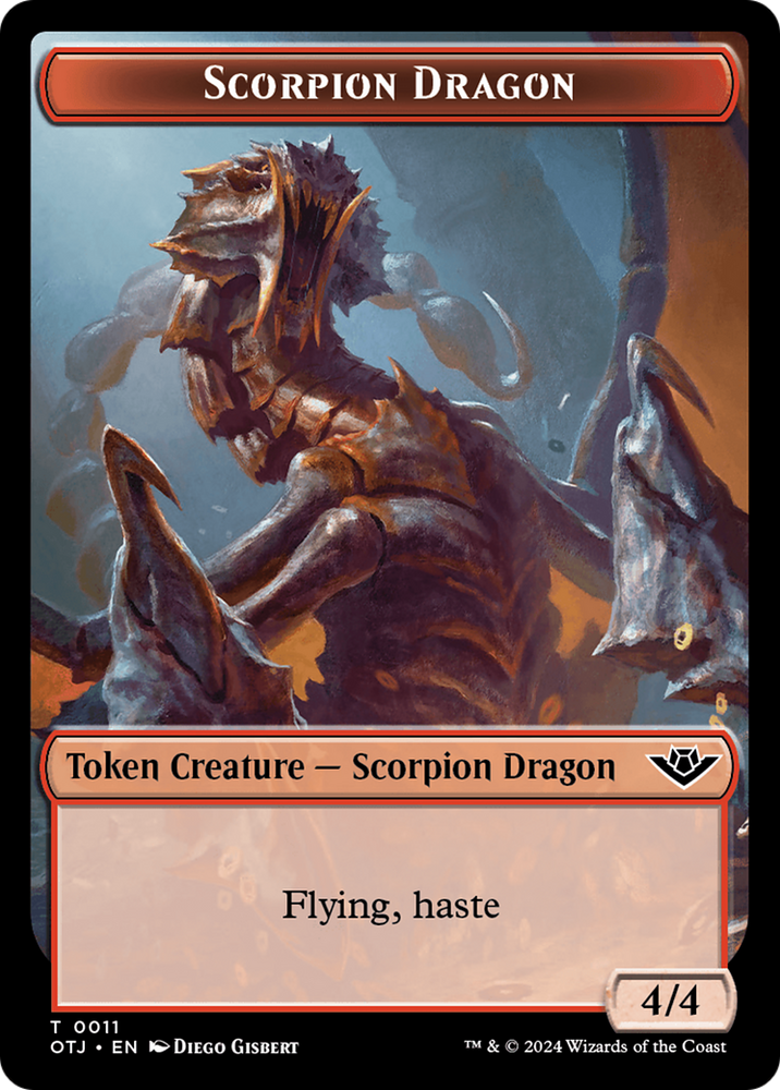 Scorpion Dragon Token [Outlaws of Thunder Junction Tokens] Magic: The Gathering