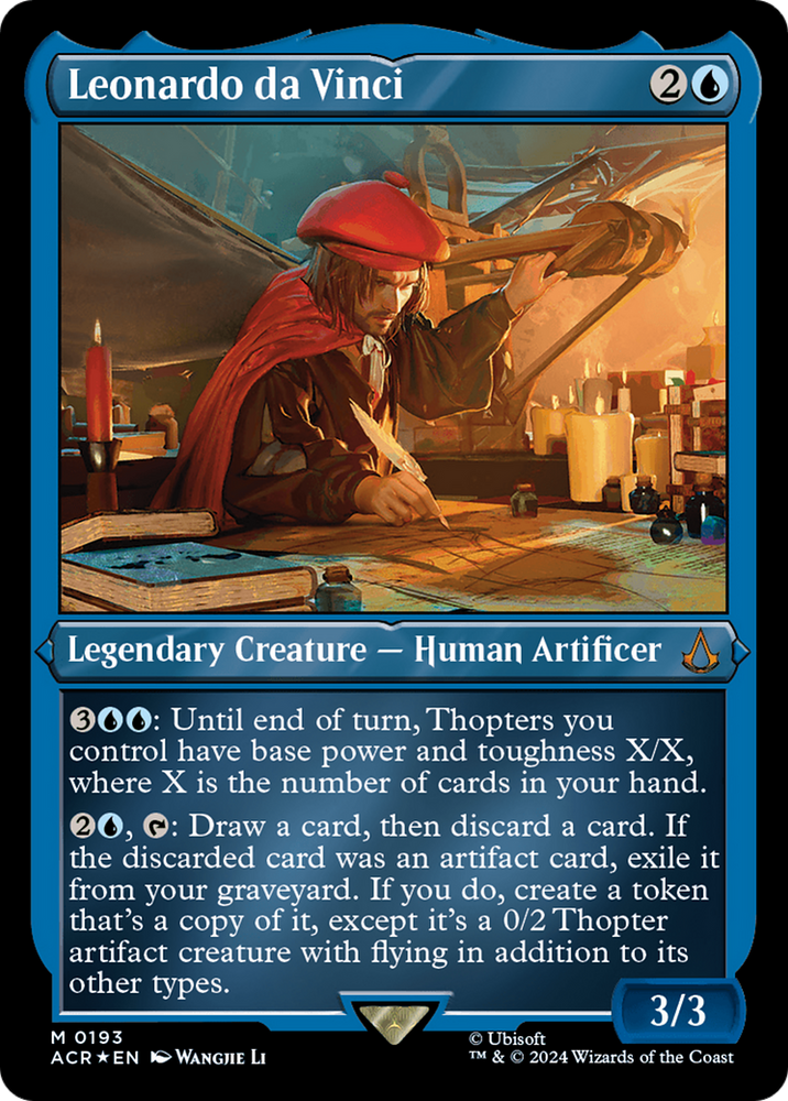 Leonardo da Vinci (Foil Etched) [Assassin's Creed] Magic: The Gathering