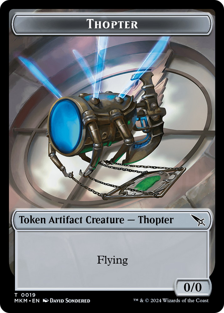 Thopter (0020) // Thopter (0019) Double-Sided Token [Murders at Karlov Manor Tokens] Magic: The Gathering