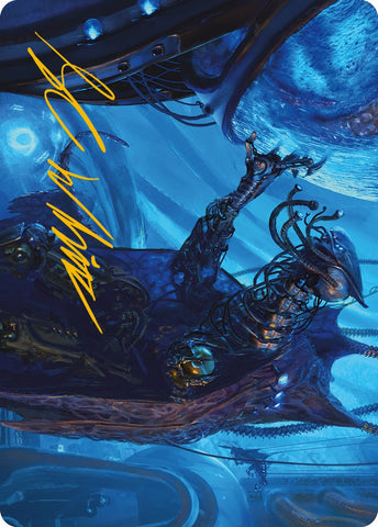 Atmosphere Surgeon Art Card (Gold-Stamped Signature) [Phyrexia: All Will Be One Art Series] Magic: The Gathering