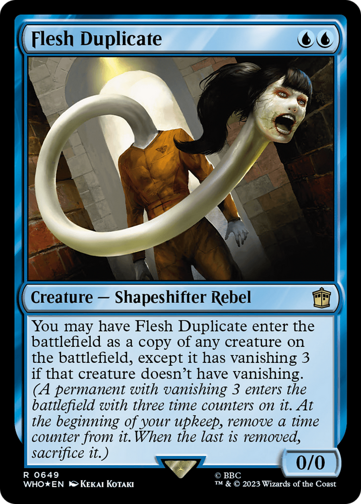 Flesh Duplicate (Surge Foil) [Doctor Who] Magic: The Gathering