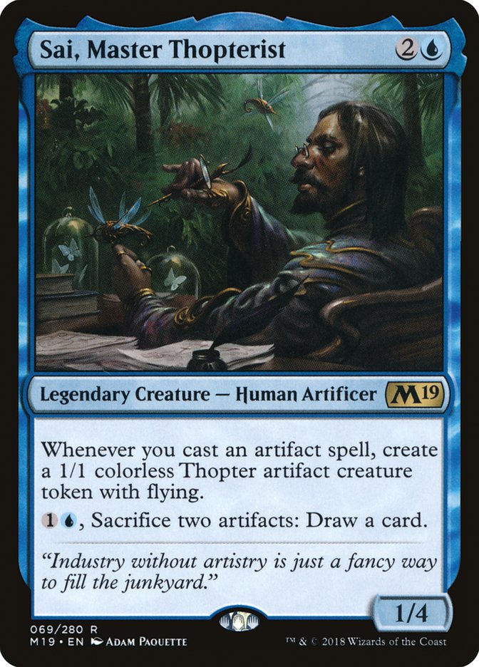 Sai, Master Thopterist [Core Set 2019] Magic: The Gathering