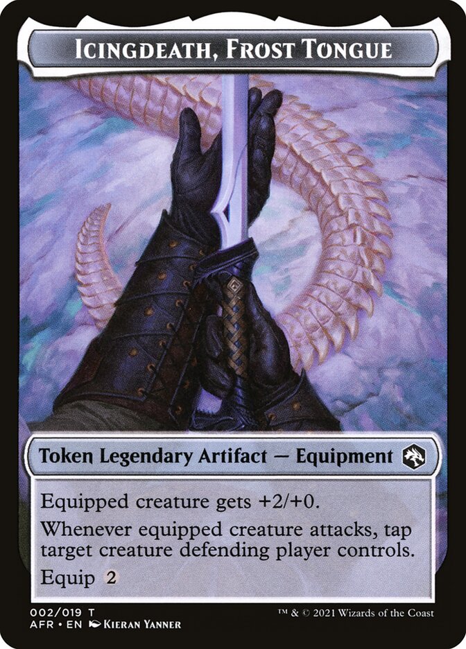 Spider // Icingdeath, Frost Tongue Double-Sided Token [Dungeons & Dragons: Adventures in the Forgotten Realms Tokens] Magic: The Gathering