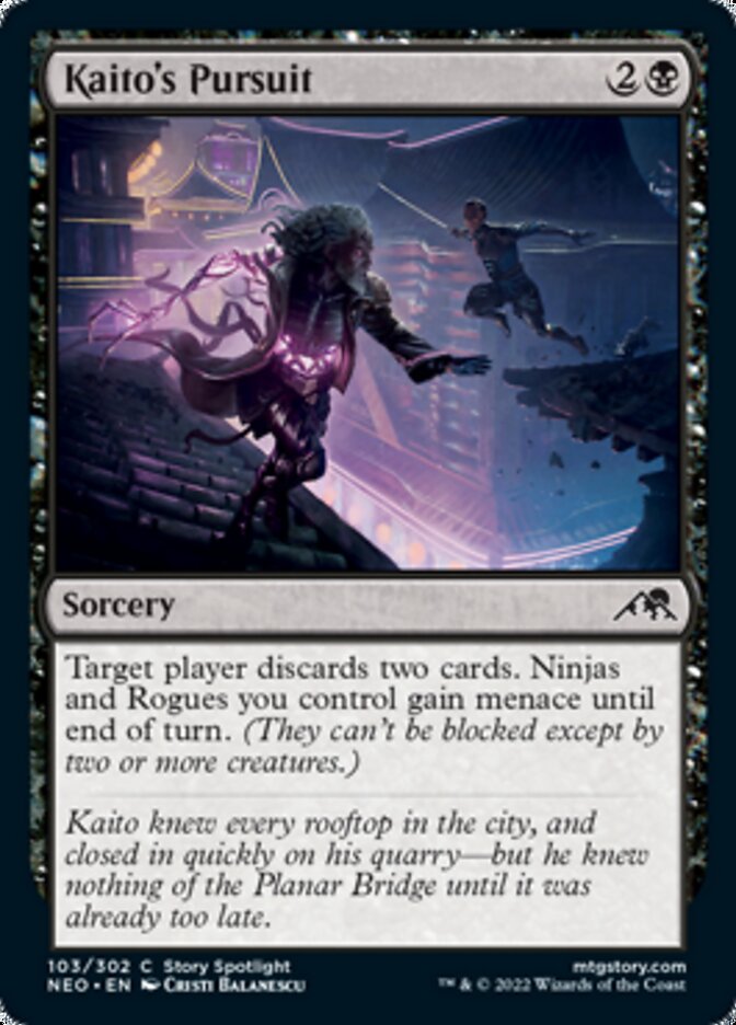 Kaito's Pursuit [Kamigawa: Neon Dynasty] Magic: The Gathering