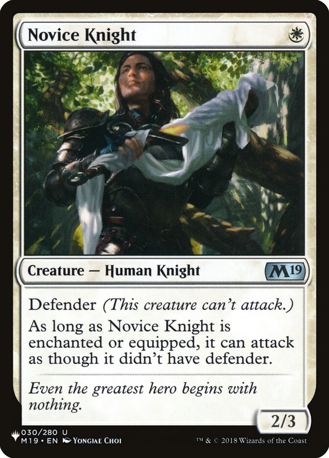 Novice Knight [The List] Magic: The Gathering