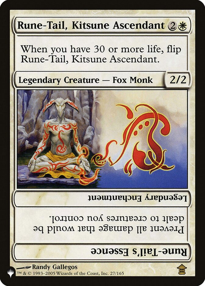 Rune-Tail, Kitsune Ascendant // Rune-Tail's Essence [The List] Magic: The Gathering