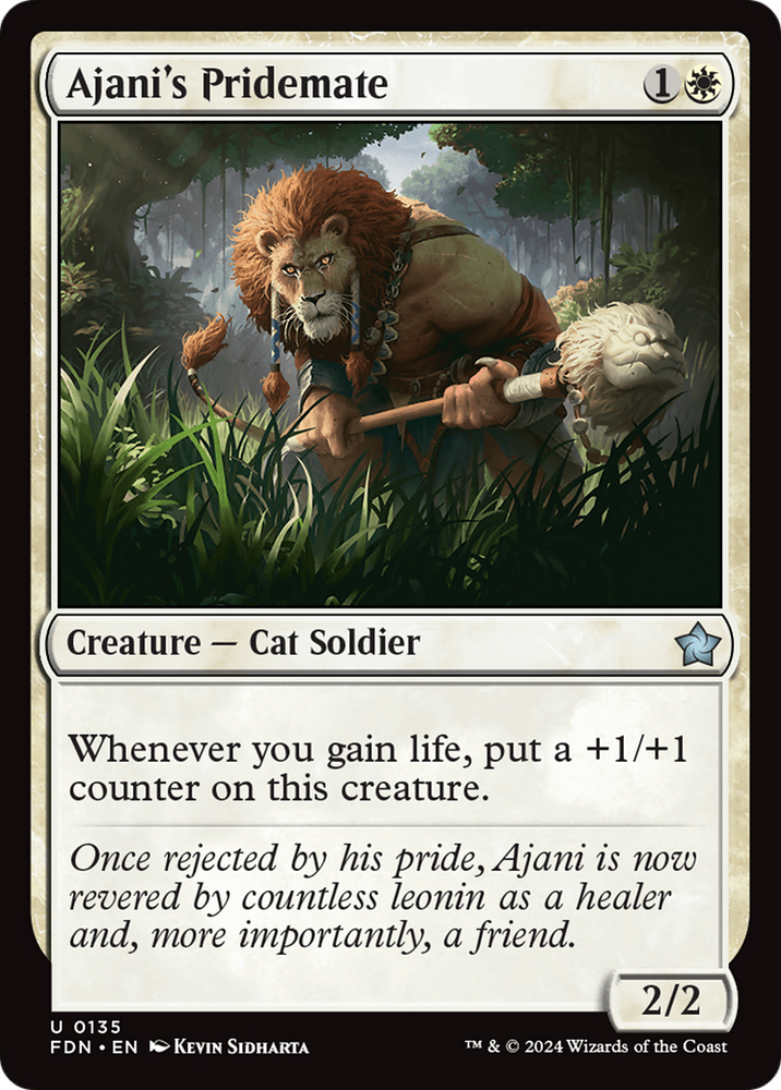 Ajani's Pridemate [Foundations] Magic: The Gathering