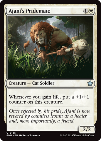 Ajani's Pridemate [Foundations] Magic: The Gathering