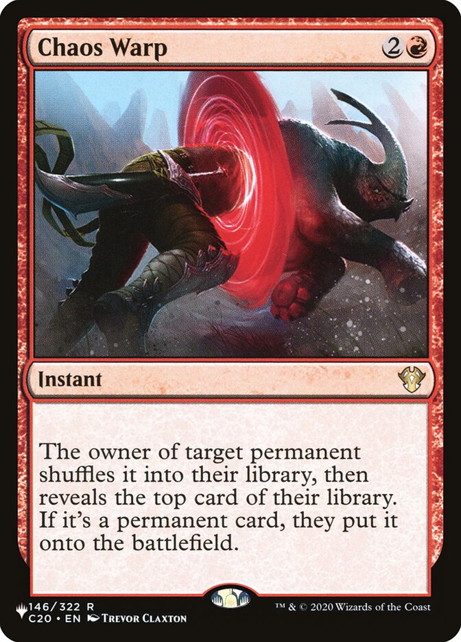 Chaos Warp [Secret Lair: Heads I Win, Tails You Lose] Magic: The Gathering